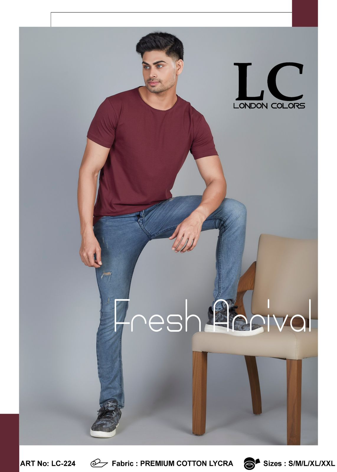 RAW EDGE COTTON LYCRA T-SHIRT