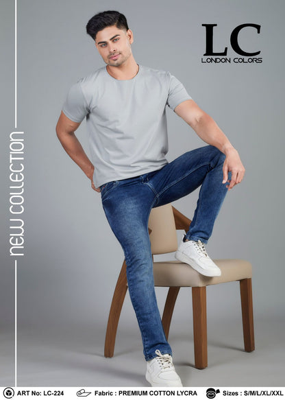 RAW EDGE COTTON LYCRA T-SHIRT