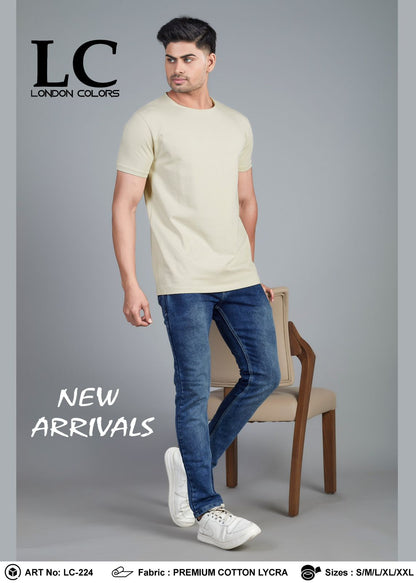 RAW EDGE COTTON LYCRA T-SHIRT