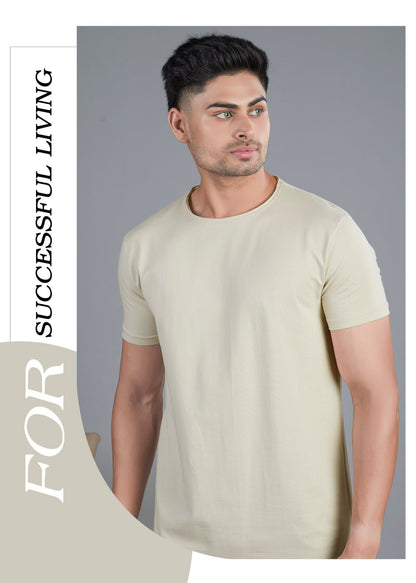 RAW EDGE COTTON LYCRA T-SHIRT