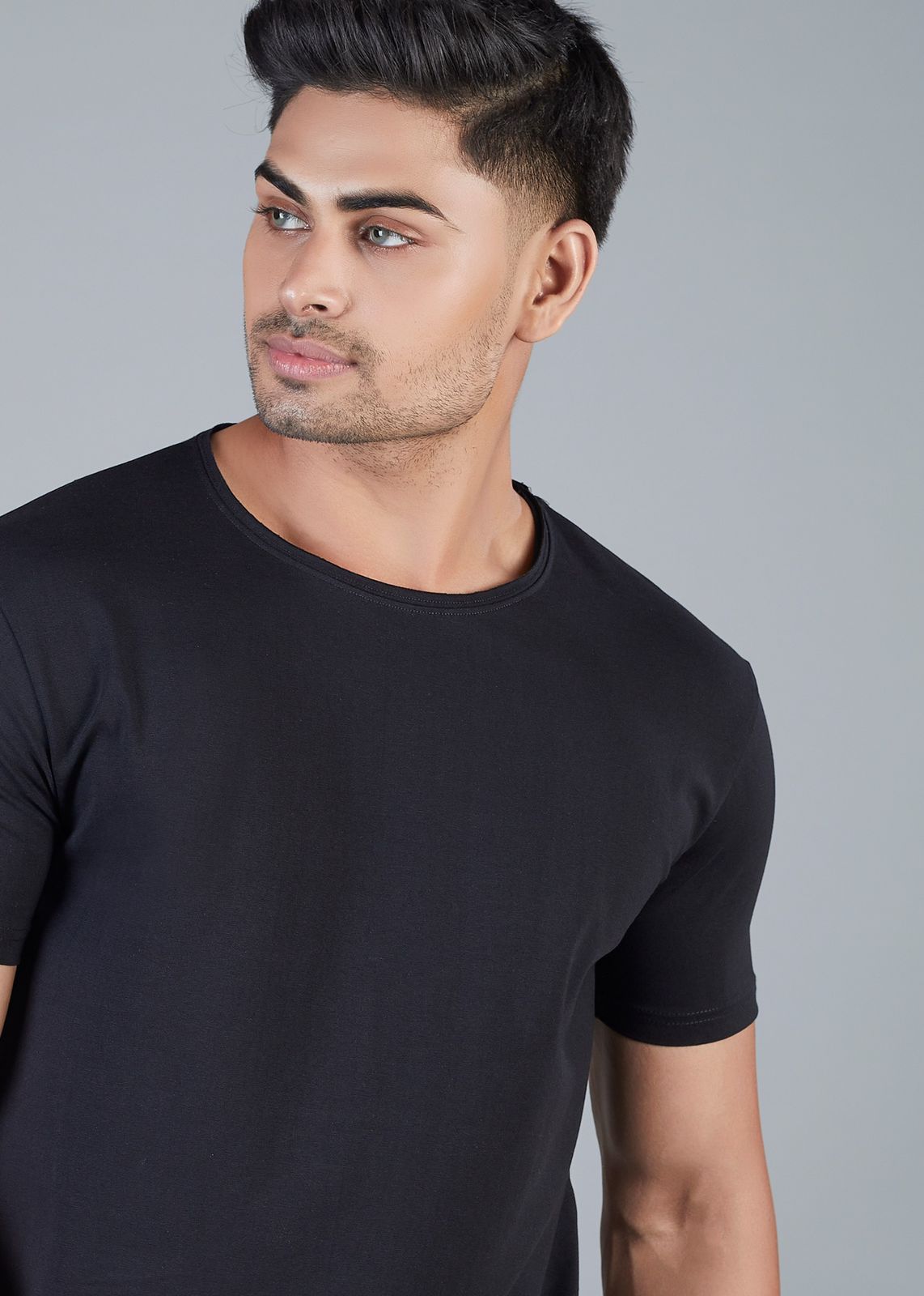 RAW EDGE COTTON LYCRA T-SHIRT