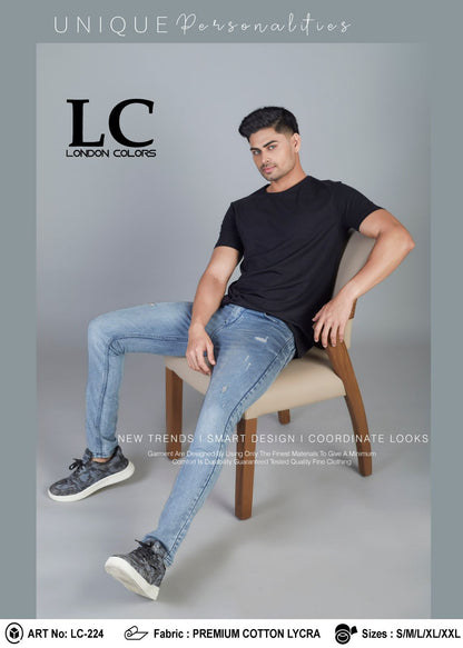 RAW EDGE COTTON LYCRA T-SHIRT