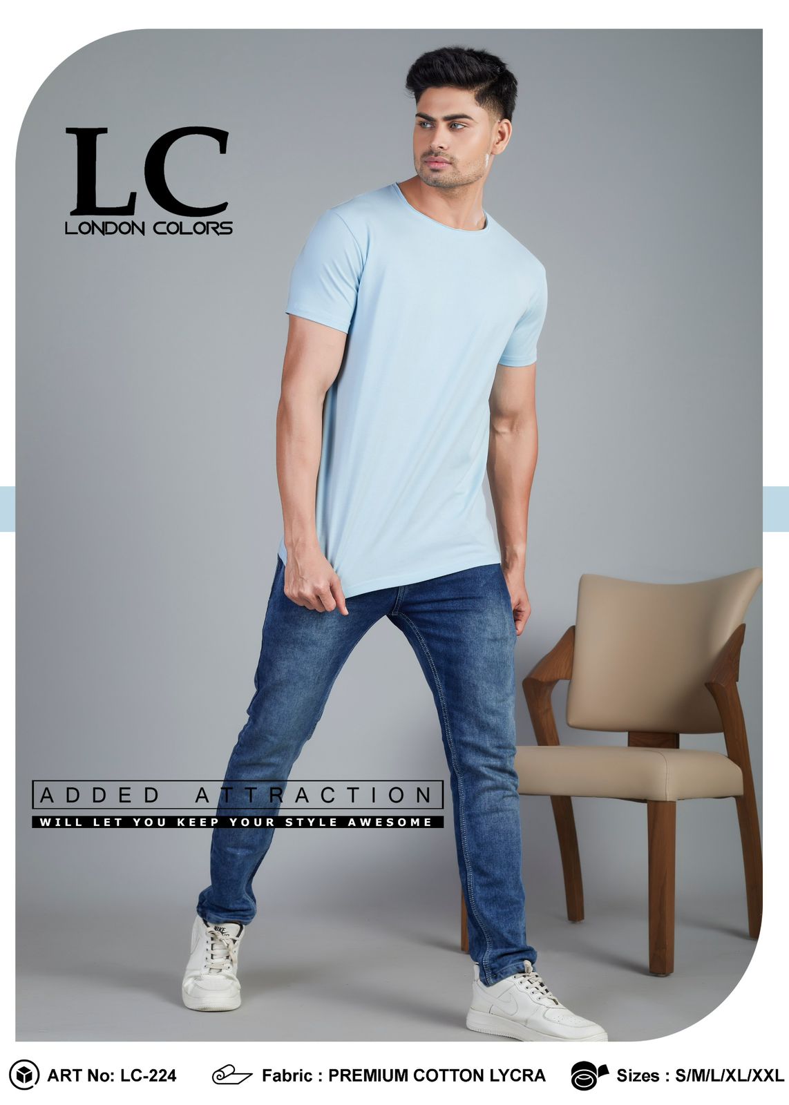 RAW EDGE COTTON LYCRA T-SHIRT