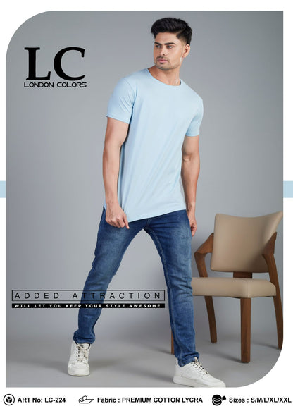 RAW EDGE COTTON LYCRA T-SHIRT