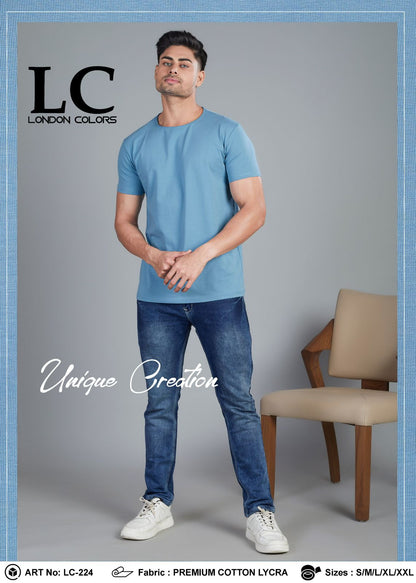 RAW EDGE COTTON LYCRA T-SHIRT