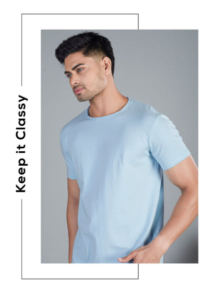 RAW EDGE COTTON LYCRA T-SHIRT