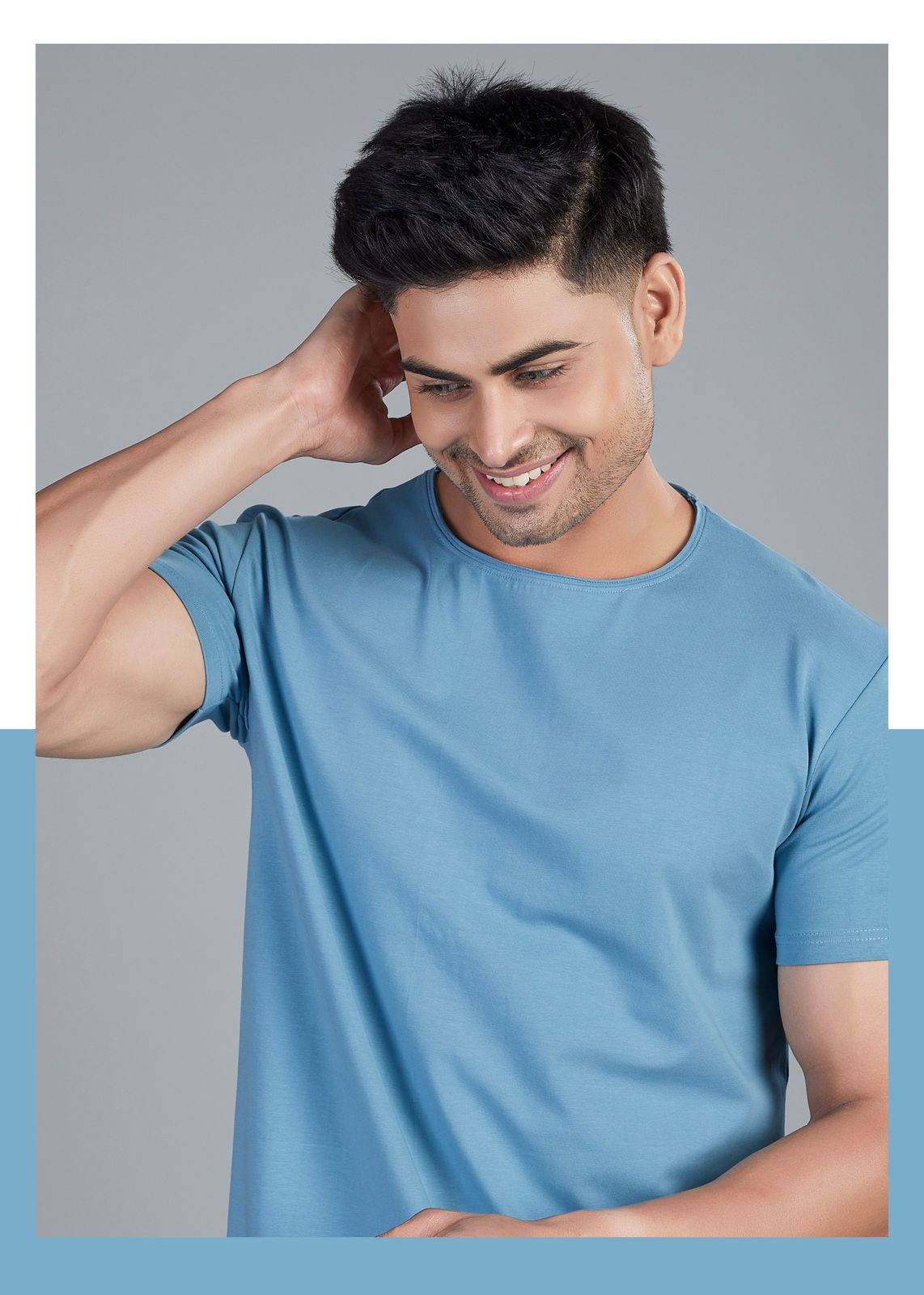 RAW EDGE COTTON LYCRA T-SHIRT