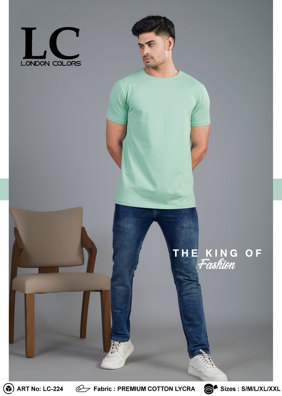 RAW EDGE COTTON LYCRA T-SHIRT