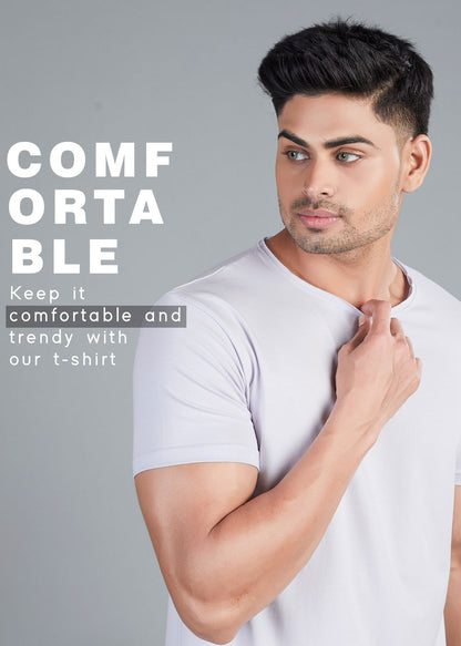 RAW EDGE COTTON LYCRA T-SHIRT